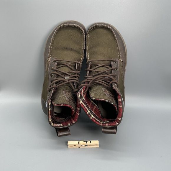 Lems Boots Mens 9.5 Womens 11 Boulder Hiking Timber Brown Olive High Top Shoes - Picture 10 of 10